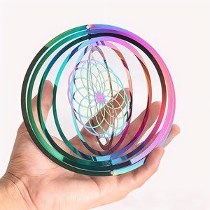Campana de Viento 3D Personalizada de Acero Inoxidable con Diseño de Colibrí Antiguo y Mandala Nórdico, Impermeable, Decoración Artificial para Patio - Product Image 3