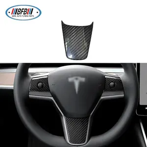 Крышка рулевого колеса из натурального сухого углеродного волокна 3PS для Tesla Model 3 2018-2019