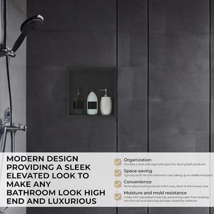 Étagère murale de <span class=keywords><strong>douche</strong></span> encastrée en acier inoxydable 304 soudée Étagère de rangement de salle de bain étanche à la rouille scellée Niches murales pour <span class=keywords><strong>douche</strong></span> - Product Image 6