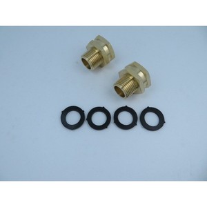 Adaptateur de tuyau d'arrosage en laiton américain, connecteur rapide, tuyau d'eau en métal pour l'irrigation, la cuisine, 3/4GHT à 1/2NPT - Product Image 2