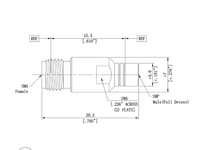Adaptador coaxial RF SMP macho a conector hembra SMA para aplicaciones RF