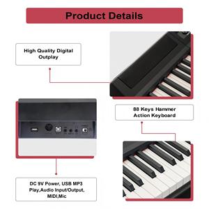 Bd âm nhạc BD-806 88 phím LCD búa hành động Organ điện tử lớn kỹ thuật số Midi đàn piano bàn phím nhạc cụ - Product Image 3