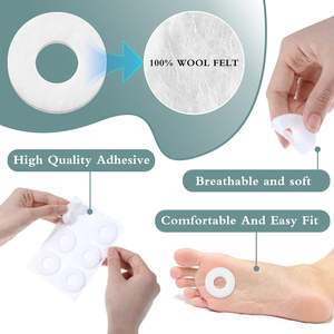 Bantalan jagung kapalan 36pcs, untuk perekat jari kaki, bantalan jagung kalus lembut untuk bagian bawah kaki jari kaki, pereda nyeri tumit - Product Image 3