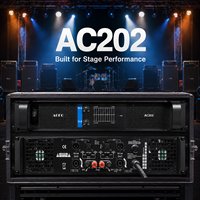 Amplificateur de puissance professionnel 2 canaux 200W classe H, montage en rack, amplificateur audio DJ pour enceintes PA, caissons de basses et sonorisation de scène.