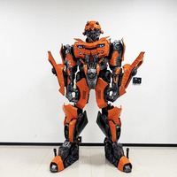 Costume de cosplay de robot personnalisé fait main avec des yeux LED pour Halloween, carnavals, spectacles théâtraux, unisexe adulte