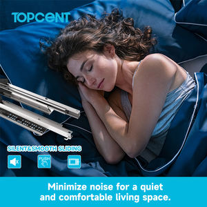 Topסנט מגירה מתחת מגלשות שקופיות הרהיטים הסיטונאיים 3 רצי ערוץ טלסקופי - Product Image 5