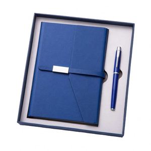 Nouvel ensemble cadeau stylo et carnet d'affaires personnalisé, ensemble carnet et stylo A5 avec couverture en cuir PU, coffret cadeau avec boîte - Product Image 2