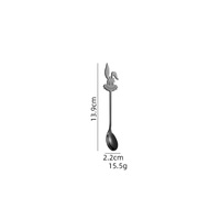 Cuillère à café, à miel, à glace et à dessert en acier inoxydable 304 poli miroir pour les fêtes