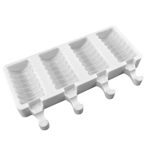 Silicone Ice Cream Mold 4 Cavity Square Spiral Heart Chocolate Popsicle Mold For Jelly Ice Cream Making - Product Image 2