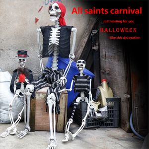 Decorazione Halloween Teschio Scheletro Simulato, Oggetto di Scena Horror da Appendere per Escape Room, Casa Stregata, Bar - Modello 1010 - Product Image 3