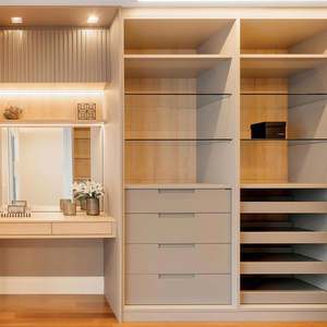 Armario de Madera Personalizado de Diseño de Fábrica China, Organizador de Ropa, Lacado, de Lujo, Modular, Vestidor - Product Image 3