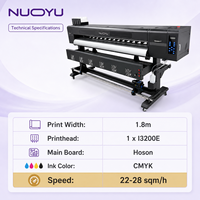 Imprimante sur toile 1,8 m avec 1 carte Hoson I3200E, machine d'impression grand format CMYK pour toile, vente en gros OEM