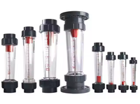 Inline meteran aliran mengapung, tipe instalasi Pitot Tube rotometer LZS15-25-250L/H plastik rotor untuk air/cairan