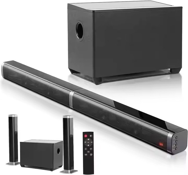Vofull 100W TV Soundbar Detachable Wireless Speakers Subwoofers Wired Home Theater 3D Stereo Sound Bar Support Optical RCA AUX