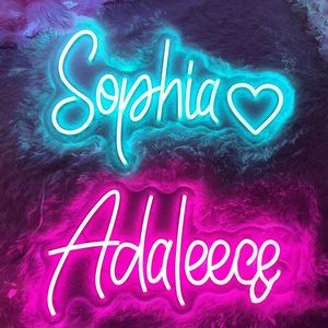 Letrero de neón led de pie, diseño personalizado con <span class=keywords><strong>nombre</strong></span>, luz de neón para decoración de habitación - Product Image 5