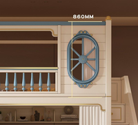 Lit superposé en bois pour enfants, style ludique, multifonctionnel avec rangement, best-seller