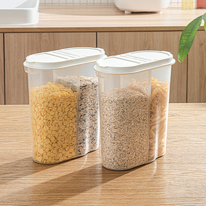 Acrylic Organizer Fridge Containers Set Table Plastic Dry Food Cereal Rice Dispenser Storage Container Box With Lids