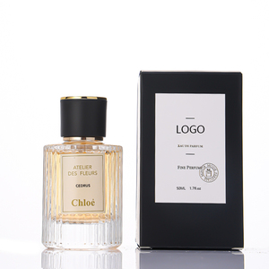 Botella de Vidrio Transparente de Lujo con Rayas, de 30ml/50ml, con Logotipo Personalizado, Tapa con Pulverizador Fino y Caja - Product Image 5