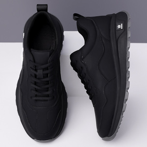 <b>White</b> Men's Chunky Sneakers <b>Lace</b>-Up Solid Color Casual Shoes Thick Sole Wenzhou Origin - Product Image 4