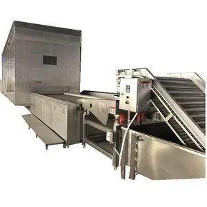 High efficiency automated IQF impact tunnel freezer for commercial use