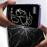 ND OVOG 6D büyük eğri tam tutkal cam ekran koruyucu temperli cam Iphone Samsung için