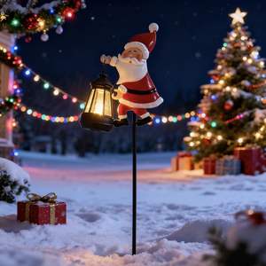 Lámpara Solar LED IP65 para Exteriores, Jardín, Césped, Estaca, Decoración Navideña con Forma de <span class=keywords><strong>Regadera</strong></span> de Santa Claus, Cuerpo de Hierro - Product Image 3