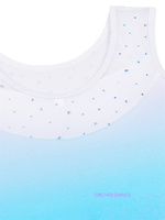 Vente flash : justaucorps de danse et de gymnastique pour filles, enfants, en spandex bleu avec strass, mignons, pour la glace et la neige