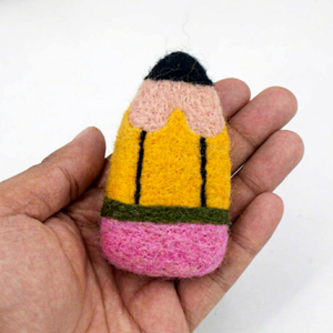 <b>Wool</b> Pencil Education Play, Back To School <b>Craft</b> For Garland: Fair Trade 100% <b>Wool</b> and Handmade - Product Image 1
