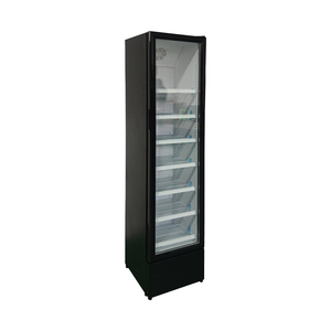 Enfriador de bebidas Vertical con puerta de vidrio con luz LED, equipo de refrigeración de tienda de supermercado de temperatura única, compresor vertical - Product Image 3