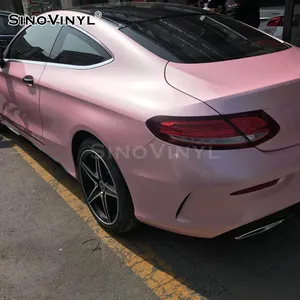 Sinovinyl GE-14 Gloss Electro Metallic Lichtroze Sticker Verpakking Vinyl Film Auto Wrap Gloss Wrap Sticker Voor Carrosserie