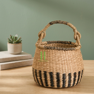 HOT SELLER! Rectangle Bohemian Style Eco-Friendly Paper <b>Storage</b> Basket with Handles Flexible Design for Clothing & Home Decor - Product Image 1