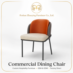 Silla de Comedor Comercial, Tapizada en Cuero PU, Base de Hierro, Espuma de Alta Densidad, Muebles para <span class=keywords><strong>Restaurante</strong></span>, Cafetería, Hotel, OEM - Product Image 1