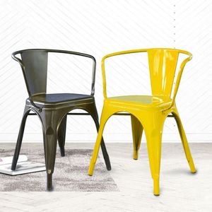 Sillas de comedor de metal Patio de metal Restaurante de metal Altura del asiento de 18 pulgadas Sillas de interior al aire libre - Product Image 5