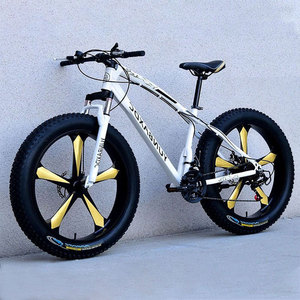 Vélo tout-terrain en acier pour adulte, à vitesse variable, avec amortisseurs, pneus extra larges 4.0, pour la plage, la neige et la montagne - Product Image 5