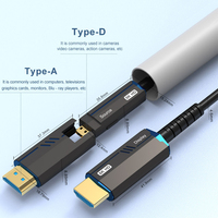 Gran oferta de fábrica, conducto 2 K HD AOC en pared, HDMI 2,1, Cable de fibra óptica, Cable HDMI Chapado en A-D dorado para PC con pantalla HDTV