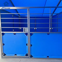 Écurie de cheval préfabriquée en PVC galvanisé portable de 10x10 pieds, box temporaire pour chevaux en Chine pour les événements équestres