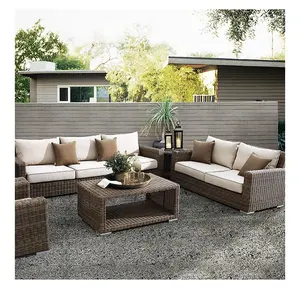 Best Verkopende Patio Sets Aluminium Tuin Banken Rotan Waterdichte Set Meubelen Outdoor Sofa