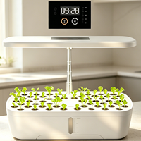 Sistema de Cultivo Hidropónico Interior de 52 Macetas para Vegetales, Lechuga y Hierbas, con 139 LED, 20W, Temporizador, Pantalla, Bomba Automática y Tanque de 4L