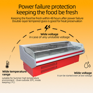 MUXUE Làm Mát Không Khí Tươi Thịt Hiển Thị Tủ Lạnh Thương Mại Mở Phía Trước Thịt Showcase Gà Hiển Thị Tủ Lạnh MX-XRG2000F - Product Image 3