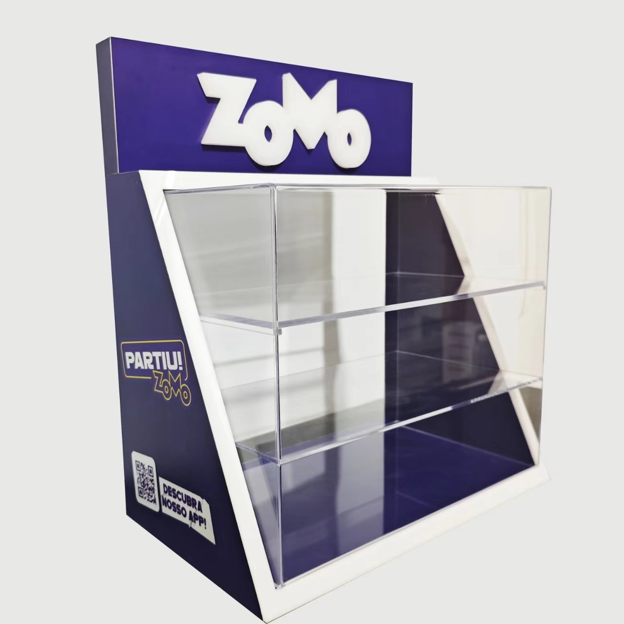 Custom Designed Morden Acrylic LED Display Rack with Illuminable Counter-Top Stand for Retail Stores — view 2