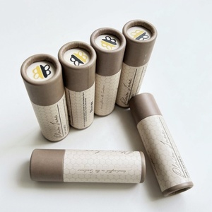 Precio de fábrica Ecológico Bálsamo labial Desodorante Cilindro Contenedor 5G 10g Cartón Resistente al aceite Push up <span class=keywords><strong>Paper</strong></span> <span class=keywords><strong>Mini</strong></span> Lipstick - Product Image 5