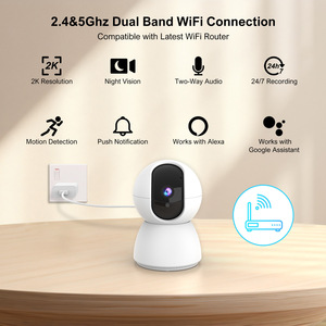 Caméra domestique HD 5G personnalisée en usine, panoramique, sans fil transfrontalier, <span class=keywords><strong>YCC365</strong></span>+, Cloud PTZ, résolution 2560x1440, détection IA, alarme - Product Image 4