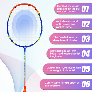 <span class=keywords><strong>Raquette</strong></span> de badminton <span class=keywords><strong>Flex</strong></span> de haute qualité, nouvelle marque, en gros, avec protection - Product Image 3