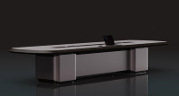 Mesa de Reuniones de Oficina de Madera de Lujo Personalizada y Colorida para Salas de Conferencia Grandes