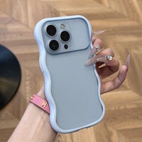 Casing HP Transparan Populer Desain Bunga Gelombang Kreatif Anti Benturan 360 Perlindungan Lensa