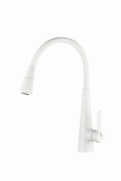 Robinet mélangeur d'évier de cuisine en acier inoxydable brossé couleur bronze avec douchette extractible en silicone flexible