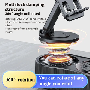 Soporte de Teléfono Portátil Giratorio 360 Grados para Altavoz Bluetooth, <span class=keywords><strong>Mini</strong></span> Batería Externa Flexible con Luz Ambiental - Product Image 4