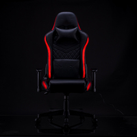 Chaise de Gaming en cuir Pu coloré, idéale pour les jeux de course, avec Led rvb, couleur noire, éclairage, usine en chine