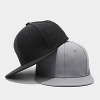 Gorra de béisbol elástica de 6 paneles para hombres con cabeza grande, parte trasera cerrada, elástica, sin estampado, visera curva, ajuste cómodo, venta al por mayor.