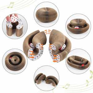 <b>Interactive</b> Magic Foldable Accordion Scratcher Durable Paper Material Bell Ball Set <b>Interactive</b> Magic Organ <b>Cat</b> Smart <b>Cat</b> Ball - Product Image 3